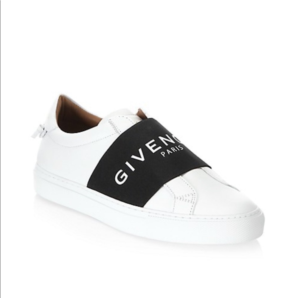 NWT GIVENCHY Logo Strap Leather Sneakers